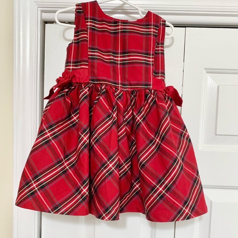 Carters Plaid Bow Christmas Dress - Baby Girl 24M